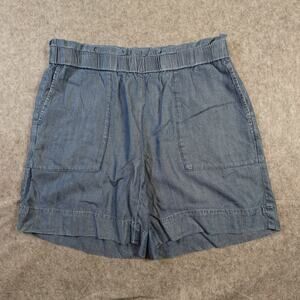 J. Jill Shorts Womens Small Denim Chambray Blue Beachy Pull On Casual